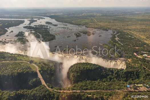 Picture of Helicopter flights over the Zambezi River and Victoria Falls in Zambezi National Park is a highlight for tourist visiting the world famous Landmark